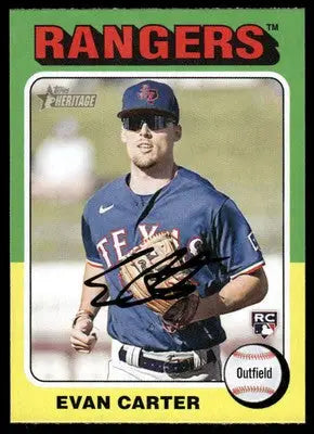 2024 Topps Heritage Evan Carter #170 RC Baseball - Baseball Card Single