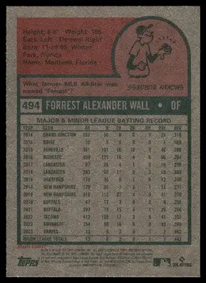 2024 Topps Heritage Forrest Wall #494 RC Baseball - Baseball Card Single