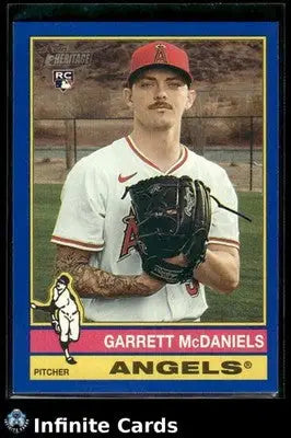 2024 Topps Heritage GARRETT MCDANIELS #578 Dark Blue RC Los Angeles Angels