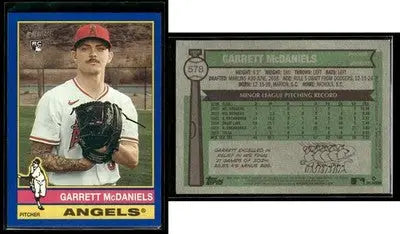 2024 Topps Heritage GARRETT MCDANIELS #578 Dark Blue RC Los Angeles Angels