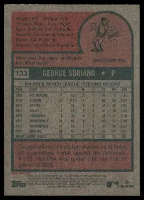 2024 Topps Heritage George Soriano #133 Baseball - Baseball Card Single