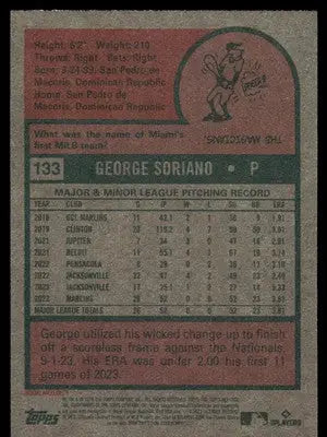 2024 Topps Heritage George Soriano #133 Baseball - Baseball Card Single