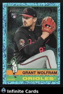 2024 Topps Heritage GRANT WOLFRAM #550 Light Blue Sparkle Baltimore Orioles RC