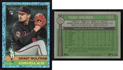 2024 Topps Heritage GRANT WOLFRAM #550 Light Blue Sparkle Baltimore Orioles RC