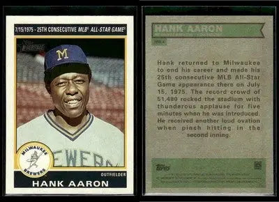 2024 Topps Heritage HANK AARON #76R-4 [Base] Milwaukee Brewers