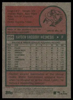 2024 Topps Heritage Hayden Wesneski #256 Baseball