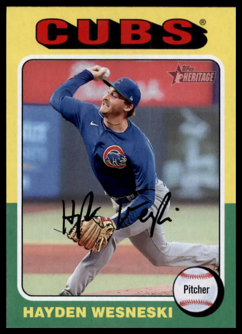 2024 Topps Heritage Hayden Wesneski 256 Chicago Cubs NM - Baseball Card Single