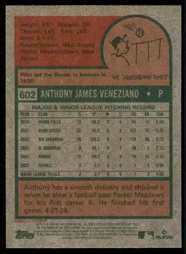 2024 Topps Heritage High Number #602 Anthony Veneziano NM-MT RC Rookie ID:78660 - Baseball Card Single