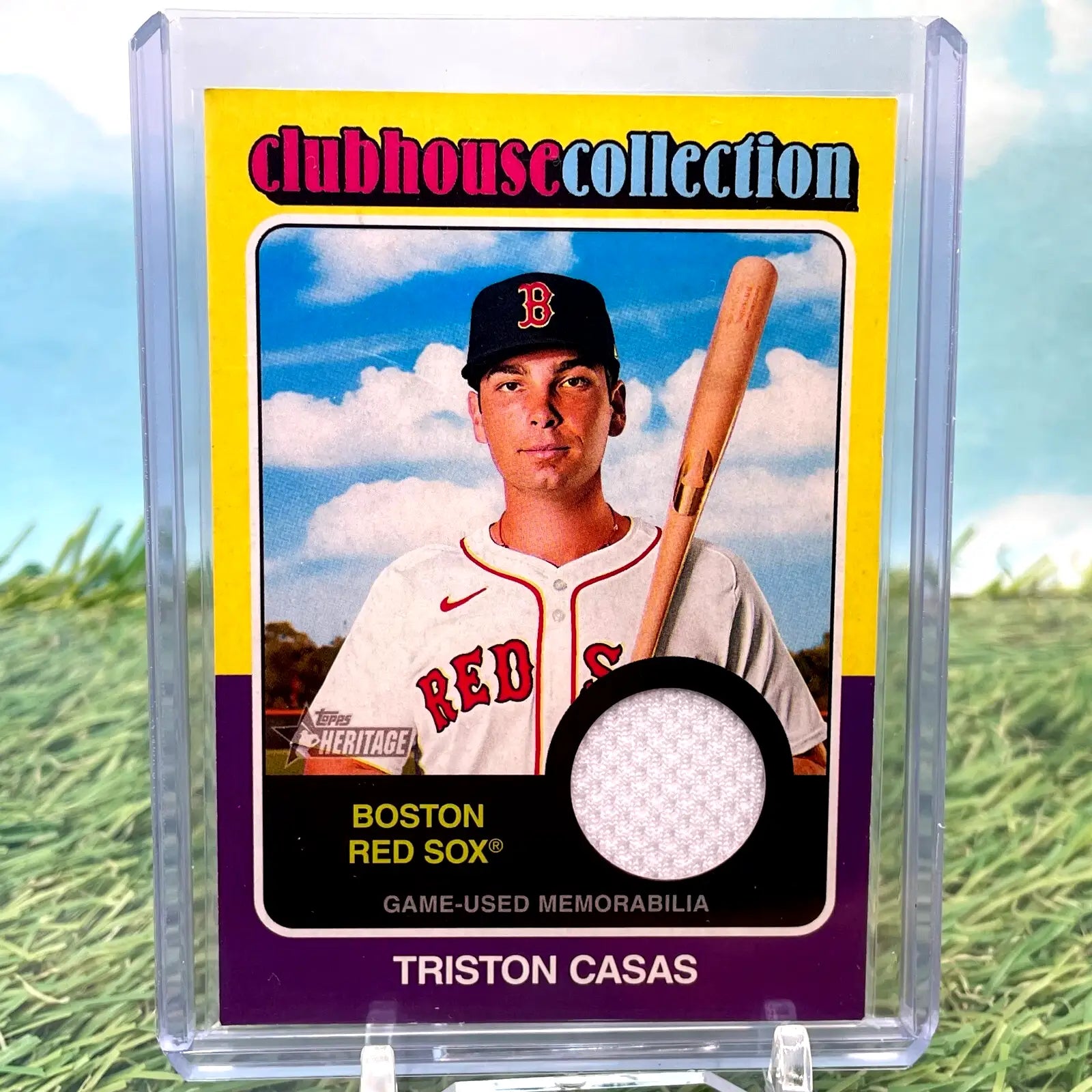 Triston Casas baseball card from 2024 Topps Heritage High Number Clubhouse Collection