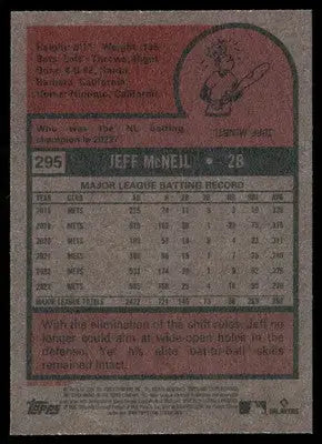 2024 Topps Heritage Jeff McNeil #295 Baseball - Baseball Card Single