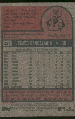 2024 Topps Heritage Jeimer Candelario #221 Baseball - Baseball Card Single