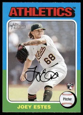 2024 Topps Heritage Joey Estes #158 RC Baseball - Baseball Card Single