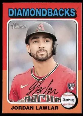 2024 Topps Heritage Jordan Lawlar #429 RC Baseball - Baseball Card Single