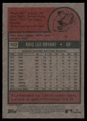 2024 Topps Heritage Kris Bryant #162 Baseball - Baseball Card Single