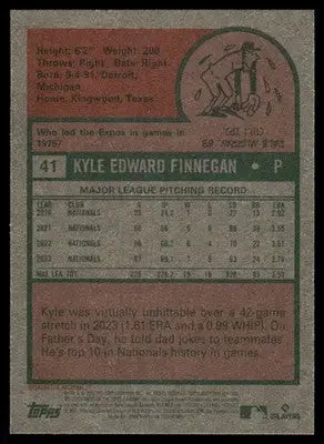2024 Topps Heritage Kyle Finnegan #41 Baseball - Baseball Card Single