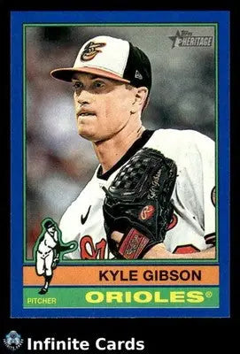 2024 Topps Heritage KYLE GIBSON #699 Blue Refractor Parallel/Variety Orioles