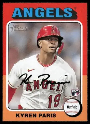 2024 Topps Heritage Kyren Paris #447 RC Baseball - Baseball Card Single