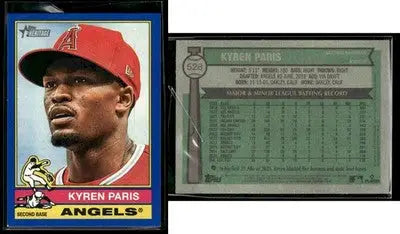 2024 Topps Heritage KYREN PARIS #528 Dark Blue Border Los Angeles Angels