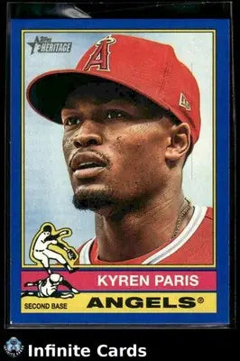 2024 Topps Heritage KYREN PARIS #528 Dark Blue Border Los Angeles Angels