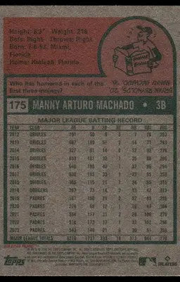 2024 Topps Heritage Manny Machado #175 Baseball - Baseball Card Single