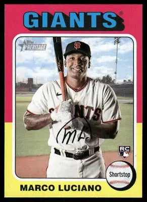 2024 Topps Heritage Marco Luciano #391 RC Baseball - Baseball Card Single