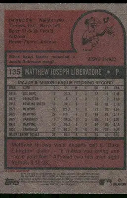 2024 Topps Heritage Matthew Liberatore #135 Baseball - Baseball Card Single