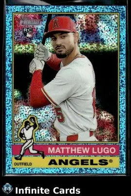 2024 Topps Heritage MATTHEW LUGO #546 Light Blue Sparkle RC Los Angeles Angels