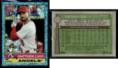 2024 Topps Heritage MATTHEW LUGO #546 Light Blue Sparkle RC Los Angeles Angels