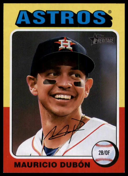 2024 Topps Heritage Mauricio Dubón 17 Houston Astros NM - Baseball Card Single