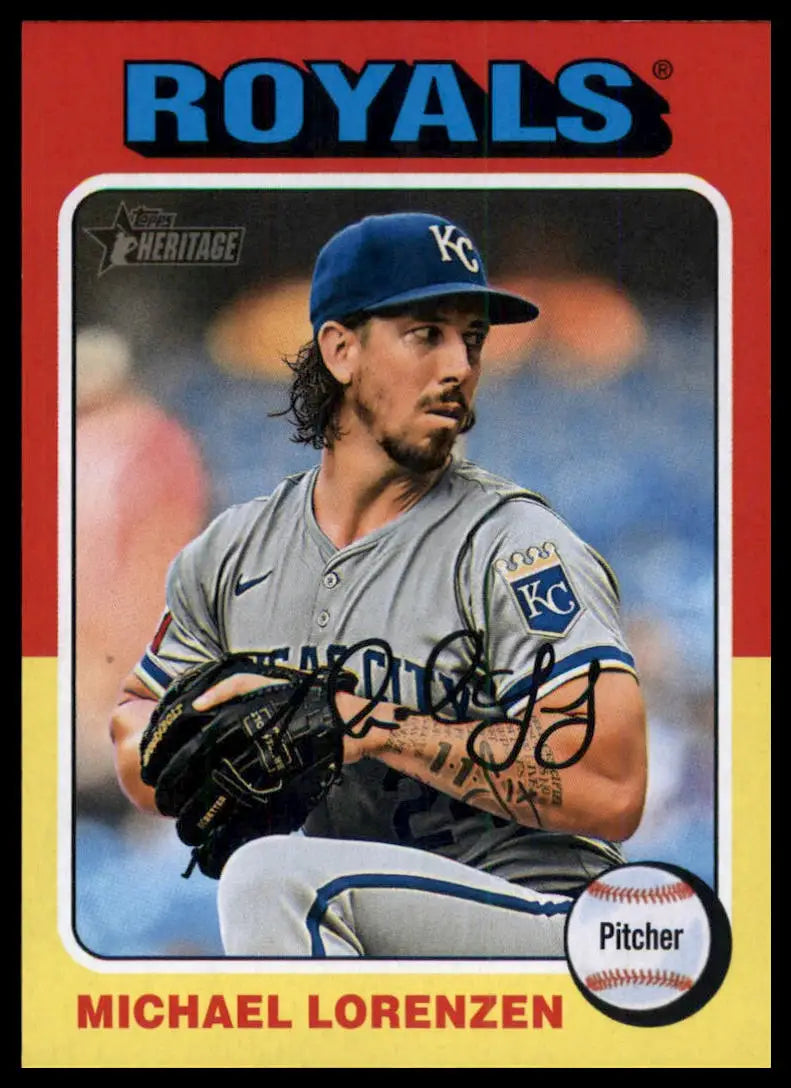 2024 Topps Heritage Michael Lorenzen 603 Kansas City Royals NM - Baseball Card Single