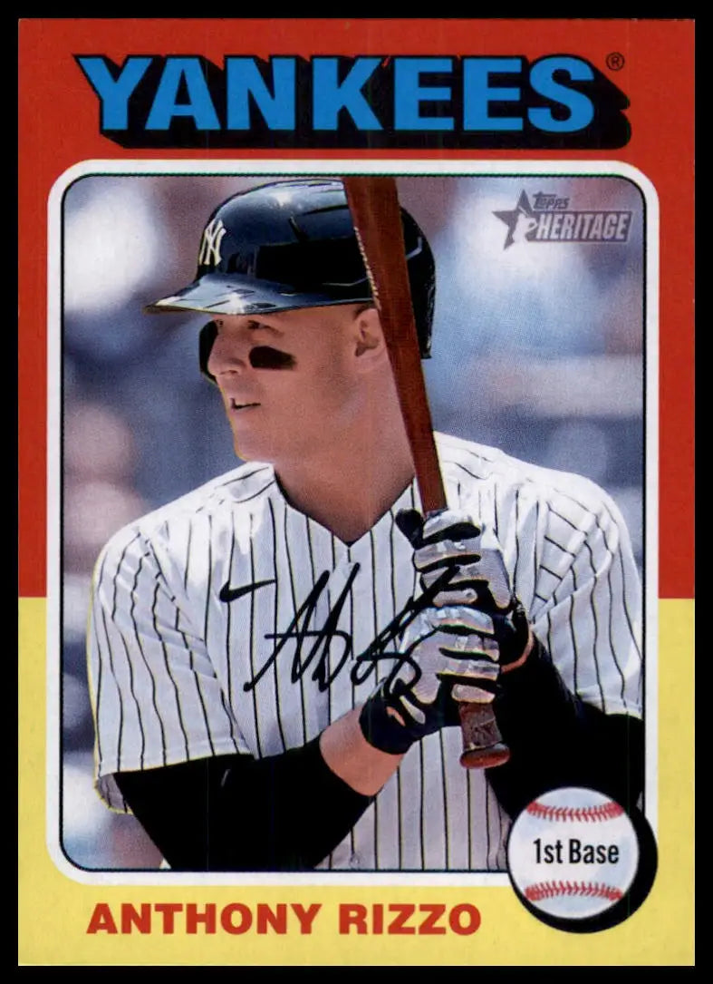 2024 Topps Heritage Mini Anthony Rizzo 367 New York Yankees NM - Baseball Card Single