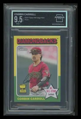2024 Topps Heritage Mini Corbin Carroll #372 Baseball Arena Club 9.5 - Baseball Card Single