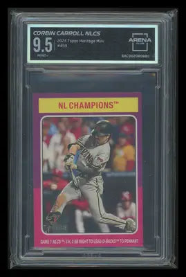 2024 Topps Heritage Mini Corbin Carroll #459 Baseball Arena Club 9.5 - Baseball Card Single