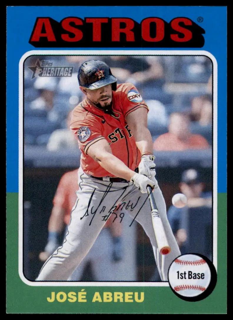 2024 Topps Heritage Mini José Abreu 220 Houston Astros NM - Baseball Card Single