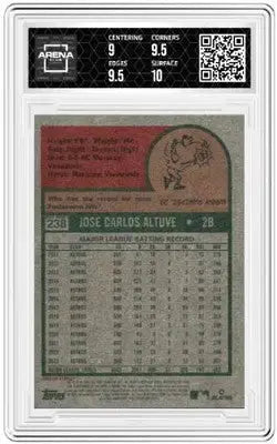 Graded baseball card of Jose Altuve from 2024 Topps Heritage Mini series