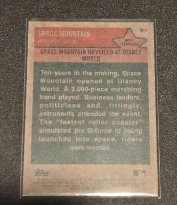 2024 Topps Heritage #NF-3 Space Mountain News Flashbacks - Non-Sports Card Single