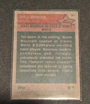 2024 Topps Heritage #NF-3 Space Mountain News Flashbacks - Non-Sports Card Single