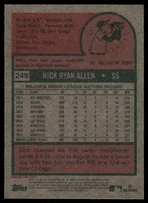 2024 Topps Heritage Nick Allen #249 Baseball - Baseball Card Single