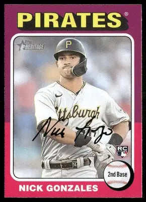 2024 Topps Heritage Nick Gonzales #318 RC Baseball - Baseball Card Single