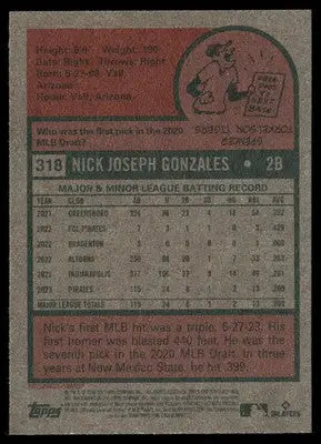 2024 Topps Heritage Nick Gonzales #318 RC Baseball - Baseball Card Single