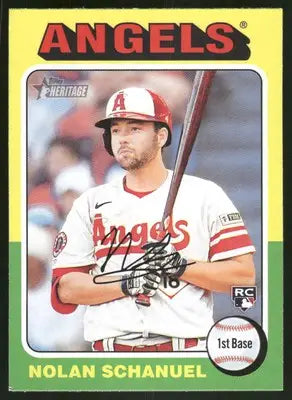 2024 Topps Heritage Nolan Schanuel #389 RC Baseball - Baseball Card Single