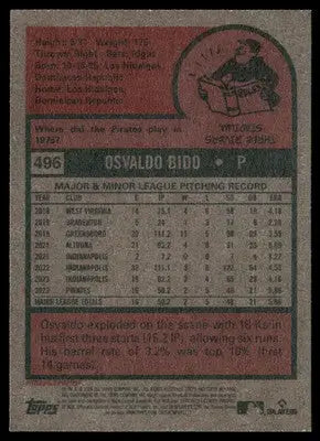 2024 Topps Heritage Osvaldo Bido #496 RC Baseball - Baseball Card Single