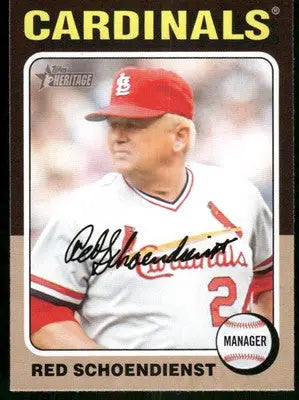 2024 Topps Heritage Red Schoendienst #149 Baseball - Baseball Card Single