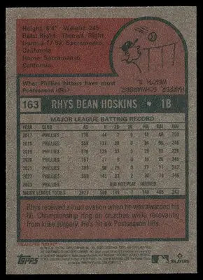 2024 Topps Heritage Rhys Hoskins #163 Baseball - Baseball Card Single