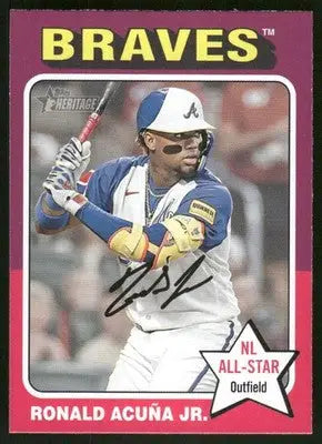 2024 Topps Heritage Ronald Acuña Jr. #321 Baseball - Baseball Card Single