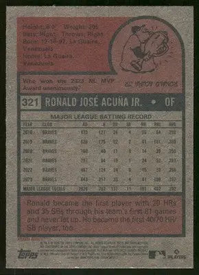 2024 Topps Heritage Ronald Acuña Jr. #321 Baseball - Baseball Card Single