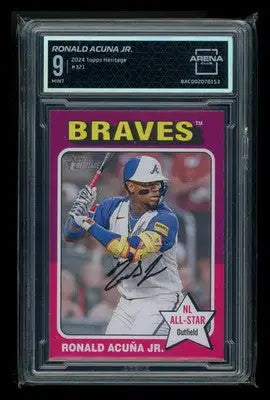 2024 Topps Heritage Ronald Acuña Jr. #321 Baseball Arena Club 9 - Baseball Card Single