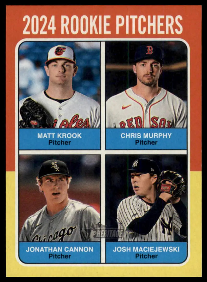 2024 Topps Heritage 2024 Rookie (Krook / Murphy / Cannon / Maciejewski) 616 NM - Baseball Card Single