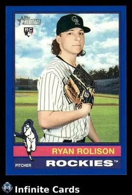 2024 Topps Heritage RYAN ROLISON #681 Dark Blue Border Colorado Rockies RC