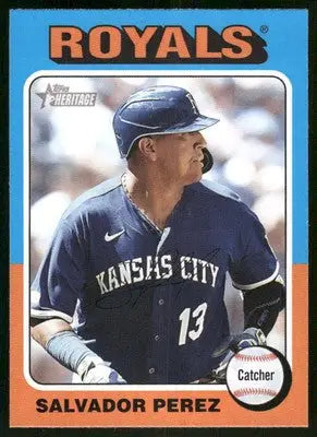 2024 Topps Heritage Salvador Perez #185 Baseball - Baseball Card Single